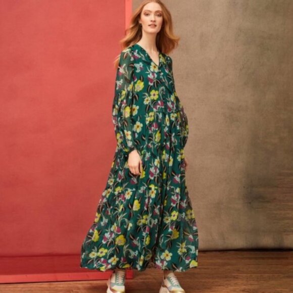 Anthropologie Delpozo Floral-Printed Dress - Picture 9 of 9
